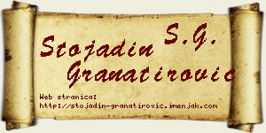 Stojadin Granatirović vizit kartica